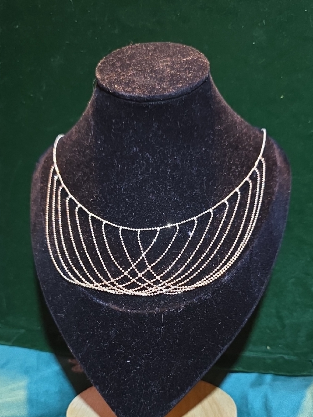 Dyadema Delicate Multi-Strand Sterling Silver Italian 925 Statement Necklace